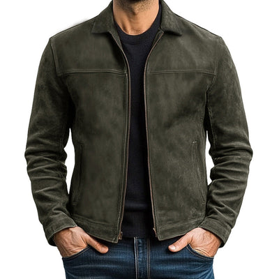 Cornelius™ | Herren Lederjacke mit Reißverschluss