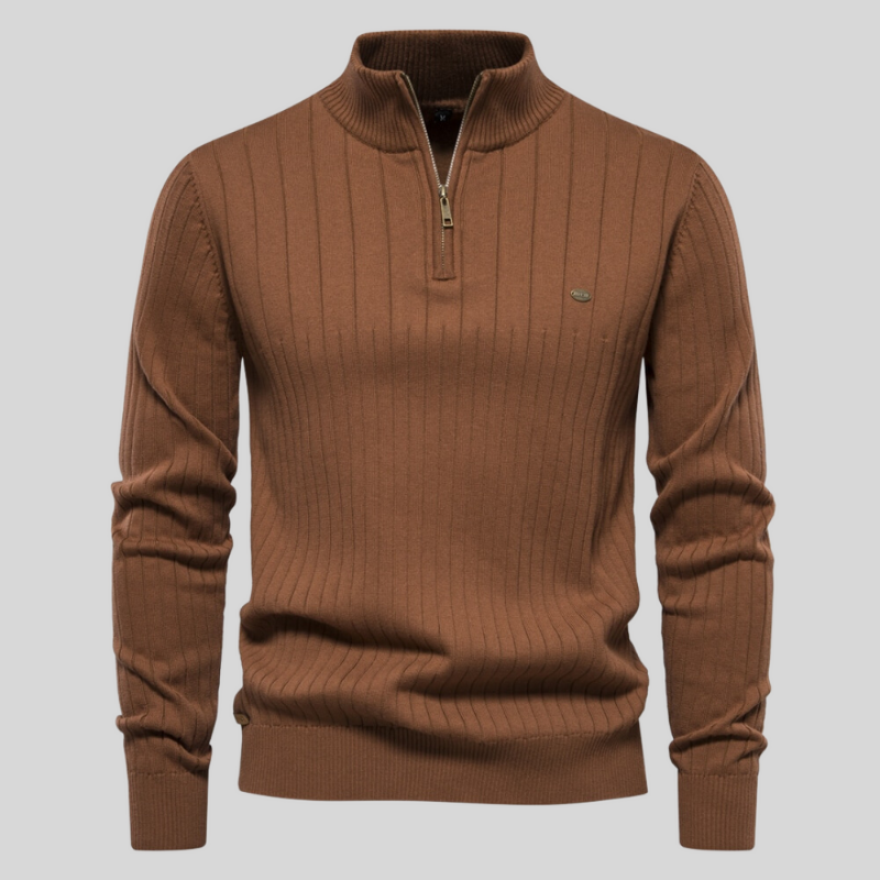 Rhys™ - Muscle Fit Lässig gerippter Pullover