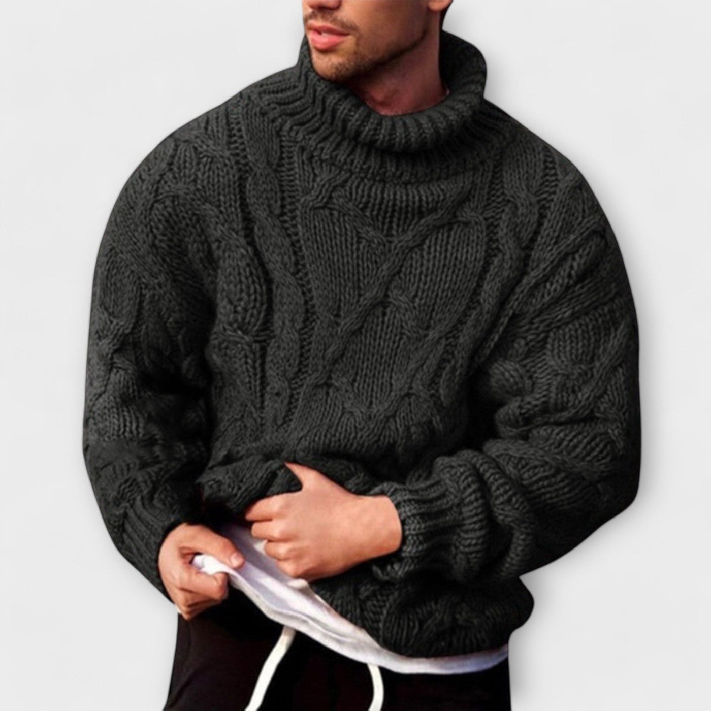 Victorino™ - Gestrickter Winter-Rollkragenpullover