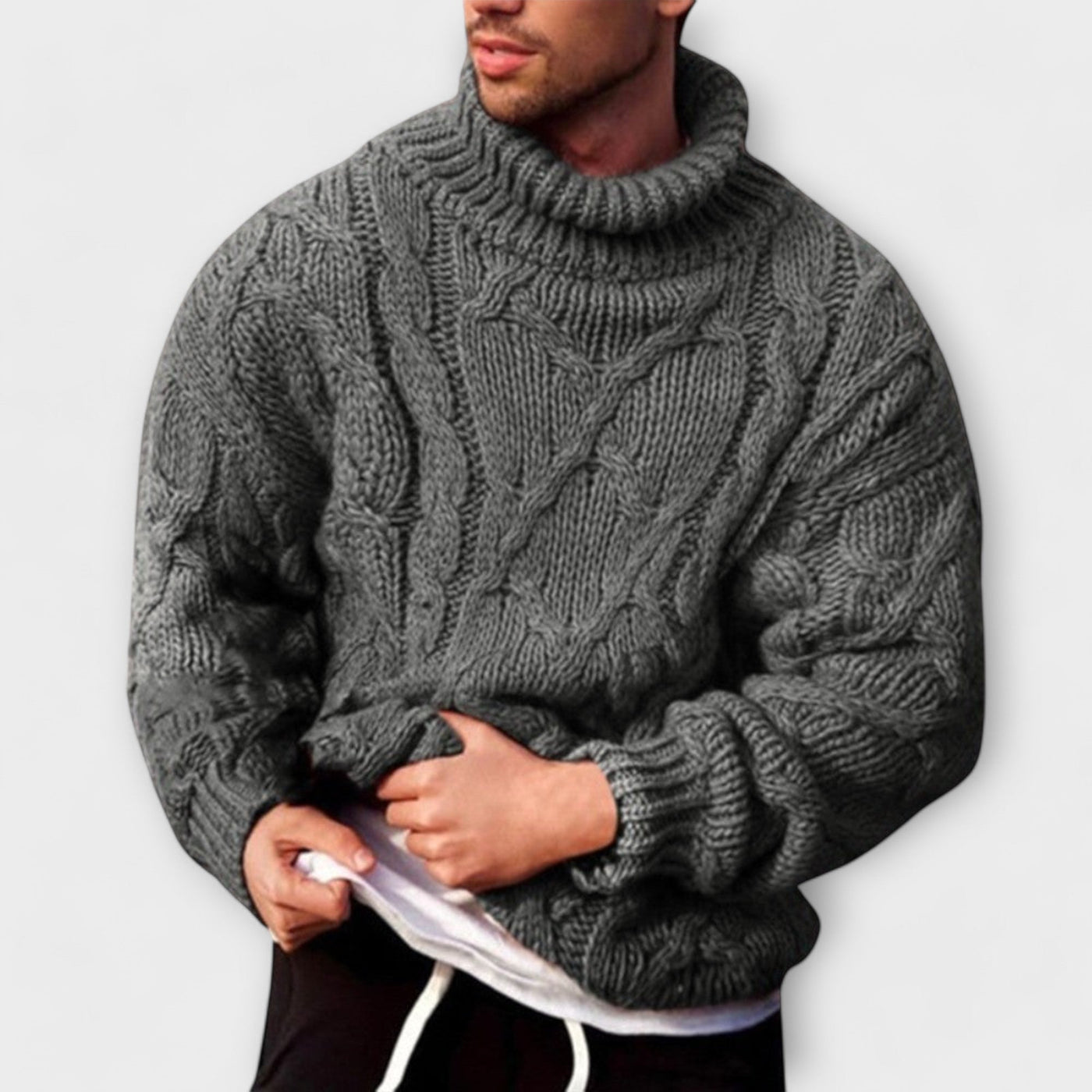 Victorino™ - Gestrickter Winter-Rollkragenpullover